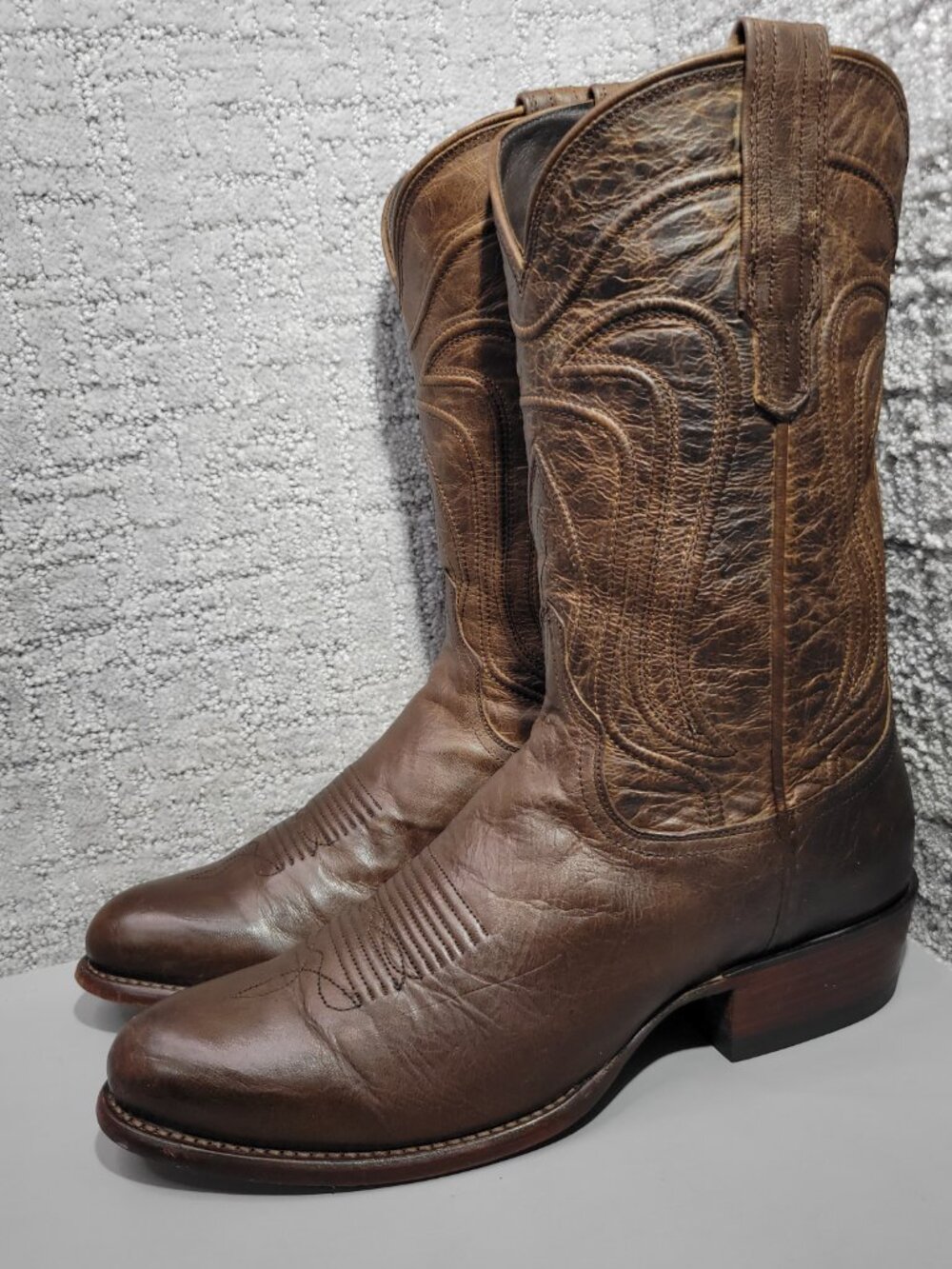Tecovas The Cartwright Men's US Size 10D Cafe Goat Pull on Cowboy Boots - Picture 12 of 14